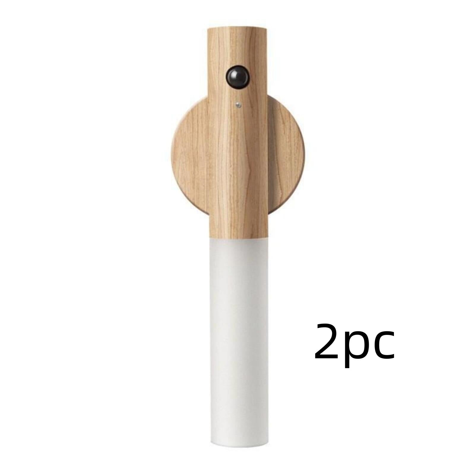 Luce notturna con sensore di movimento, luce notturna ricaricabile con sensore corporeo per interni, applique da parete a LED in legno magnetico per camera da letto, corridoio, scala, mobile, luce notturna intelligente a induzione del corpo umano