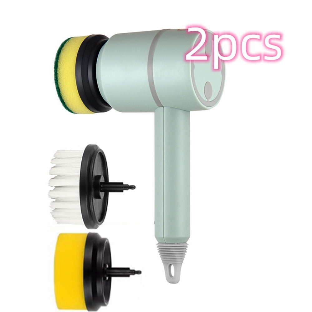 Spazzola elettrica per la pulizia dei piatti, spazzola automatica senza fili, ricaricabile tramite USB, spazzola professionale per la pulizia delle piastrelle della cucina e della vasca da bagno
